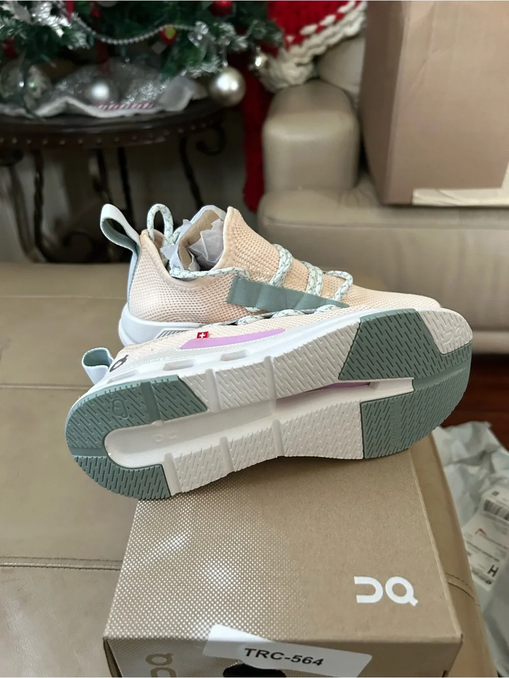 On Running Women's Peach & Mint Slip-On Athletic Sneakers